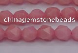 COP1222 15.5 inches 8mm faceted nuggets Chinese pink opal beads