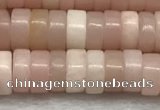 COP1233 15.5 inches 3*6mm heishi Chinese pink opal beads