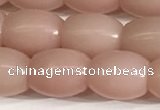 COP1245 15.5 inches 8*10mm rice Chinese pink opal beads