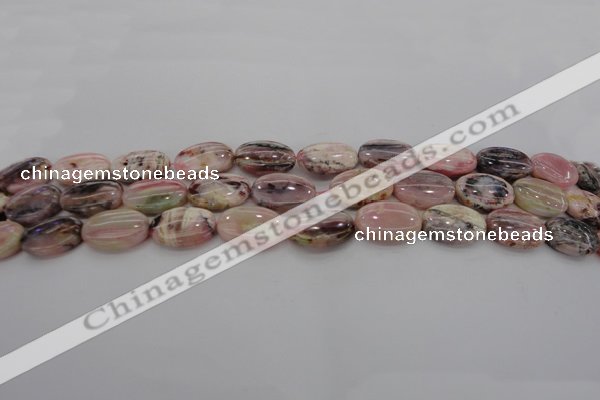 COP1273 15.5 inches 10*14mm oval natural pink opal gemstone beads