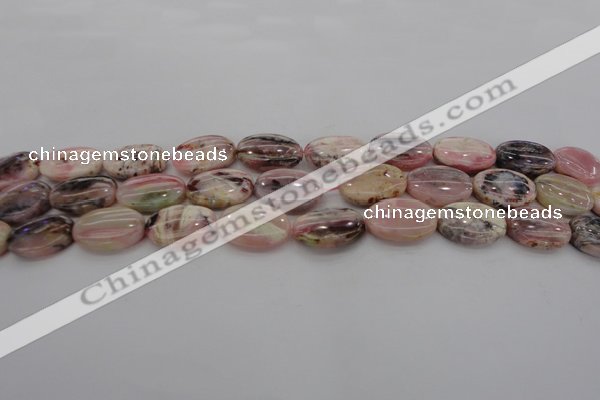 COP1274 15.5 inches 12*16mm oval natural pink opal gemstone beads