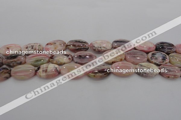 COP1276 15.5 inches 15*20mm oval natural pink opal gemstone beads