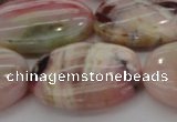 COP1279 15.5 inches 25*35mm oval natural pink opal gemstone beads