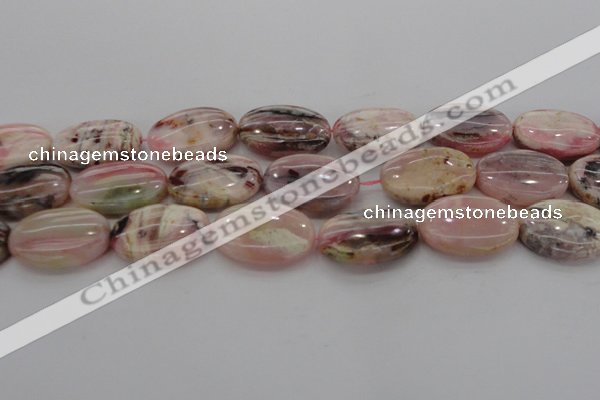 COP1279 15.5 inches 25*35mm oval natural pink opal gemstone beads