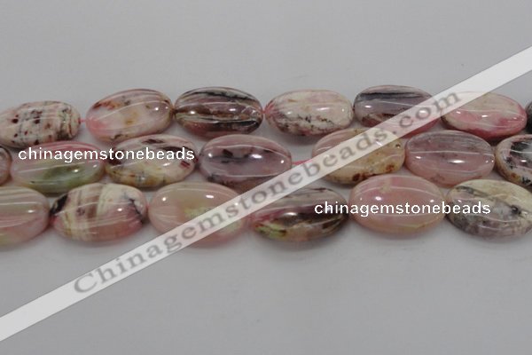 COP1280 15.5 inches 30*40mm oval natural pink opal gemstone beads