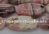 COP1281 15.5 inches 15*30mm oval natural pink opal gemstone beads