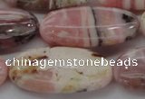 COP1282 15.5 inches 20*40mm oval natural pink opal gemstone beads