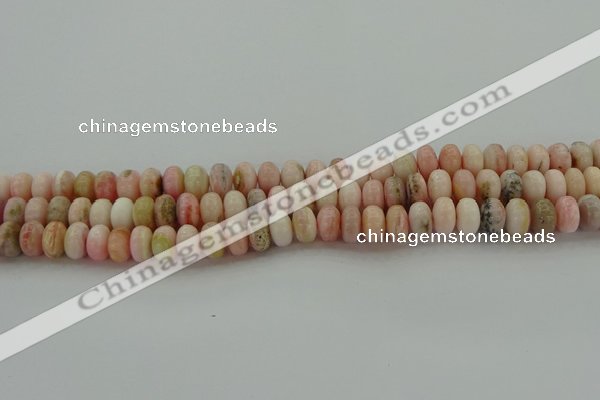 COP1286 15.5 inches 4*6mm rondelle natural pink opal beads