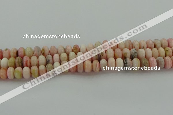 COP1287 15.5 inches 5*8mm rondelle natural pink opal beads