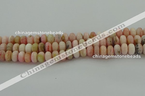 COP1288 15.5 inches 6*10mm rondelle natural pink opal beads