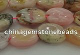 COP1291 15.5 inches 10*14mm oval natural pink opal beads