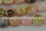 COP1297 15.5 inches 8*8mm square natural pink opal beads