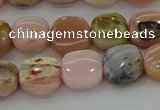 COP1298 15.5 inches 10*10mm square natural pink opal beads