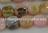 COP1299 15.5 inches 12*12mm square natural pink opal beads