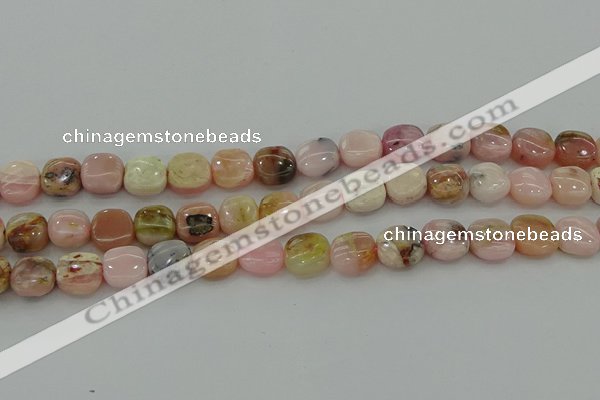 COP1299 15.5 inches 12*12mm square natural pink opal beads