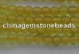 COP1300 15.5 inches 4mm round natural yellow opal gemstone beads