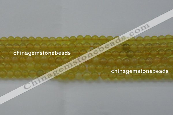 COP1301 15.5 inches 6mm round natural yellow opal gemstone beads