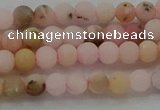 COP1330 15.5 inches 4mm round matte natural pink opal gemstone beads