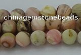 COP1331 15.5 inches 6mm round matte natural pink opal gemstone beads