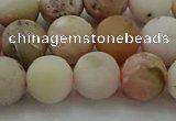 COP1333 15.5 inches 10mm round matte natural pink opal gemstone beads