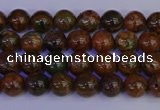 COP1360 15.5 inches 4mm round African green opal beads wholesale