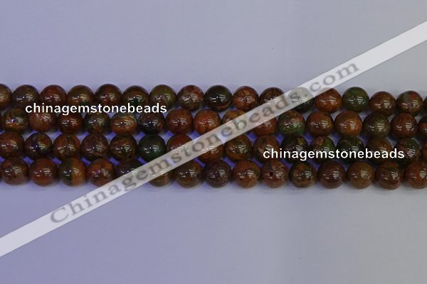 COP1364 15.5 inches 12mm round African green opal beads wholesale