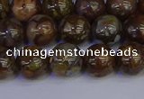 COP1373 15.5 inches 10mm round fire lace opal beads wholesale