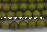 COP1401 15.5 inches 6mm round yellow opal gemstone beads