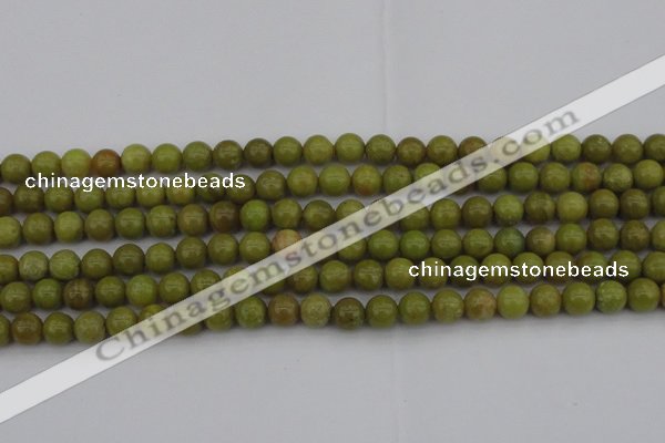 COP1401 15.5 inches 6mm round yellow opal gemstone beads