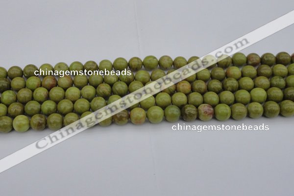 COP1402 15.5 inches 8mm round yellow opal gemstone beads