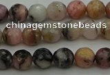 COP1412 15.5 inches 8mm faceted round natural pink opal gemstone beads