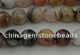 COP1413 15.5 inches 10mm faceted round natural pink opal gemstone beads