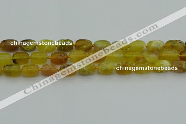 COP1421 15.5 inches 12*16mm drum yellow opal gemstone beads