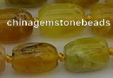 COP1423 15.5 inches 15*20mm drum yellow opal gemstone beads