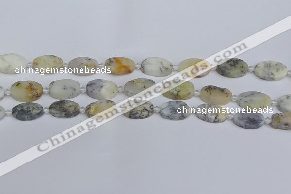 COP1431 15.5 inches 10*16mm oval white opal gemstone beads