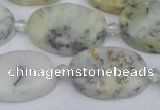 COP1433 15.5 inches 15*20mm oval white opal gemstone beads