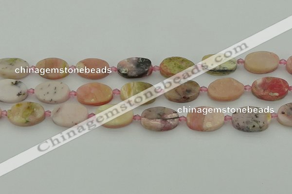 COP1438 15.5 inches 15*20mm oval natural pink opal gemstone beads