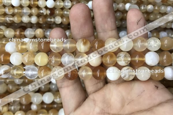 COP1458 15.5 inches 10mm round yellow opal gemstone beads