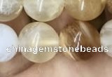 COP1459 15.5 inches 12mm round yellow opal gemstone beads