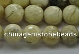 COP1472 15.5 inches 8mm faceted round African opal gemstone beads