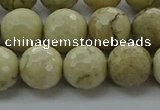 COP1473 15.5 inches 10mm faceted round African opal gemstone beads