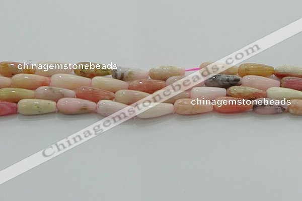 COP1491 15.5 inches 6*16mm teardrop natural pink opal beads