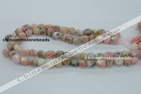 COP15 15.5 inches 10*12mm nugget natural pink opal beads wholesale