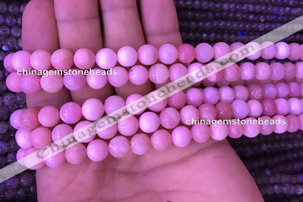 COP1528 15.5 inches 8mm round natural pink opal gemstone beads