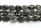 COP1551 25*30mm - 27*32mm faceted octagonal grey opal beads