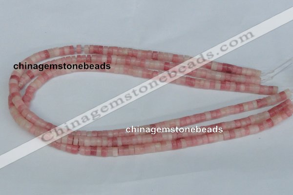 COP156 15.5 inches 4*6mm rondelle pink opal gemstone beads wholesale