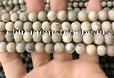 COP1562 15.5 inches 8mm round matte African opal beads