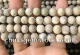 COP1563 15.5 inches 10mm round matte African opal beads