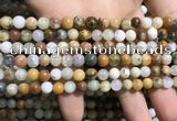 COP1566 15.5 inches 4mm round yellow moss opal beads wholesale