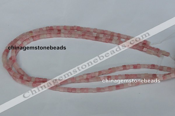 COP157 15.5 inches 4*4mm cube pink opal gemstone beads wholesale